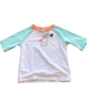 NWT Janie & Jack Flamingo Rash guard 2T Unisex